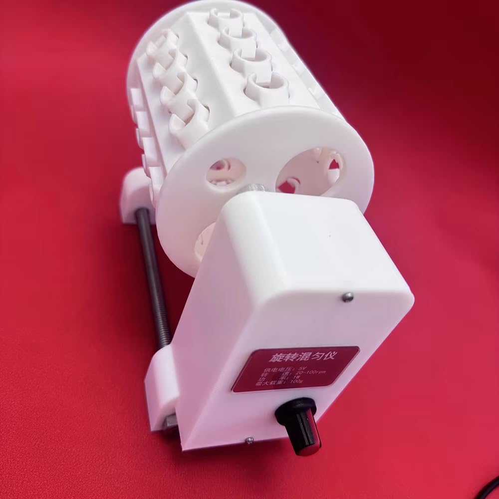 Toplionace Mini Agitatore Vortex da Laboratorio Fai da Te a 32 Tubi, Dispositivo di Miscelazione Rotante per Provette da Centrifuga da 1,5mL e 2,0mL, Velocità Regolabile 20-100 Giri/Min