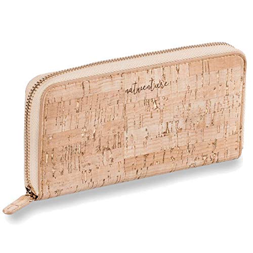 natventure® Damen Kork Geldbörse Acadia mit RFID Schutz - Vegan ohne Leder - Frauen Geldbeutel aus Kork Cover