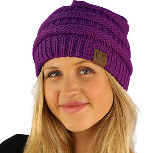 Image of Hatsandscarf CC Exclusives Solid Color Beanie Tail Hat for Adult (MB-20A)