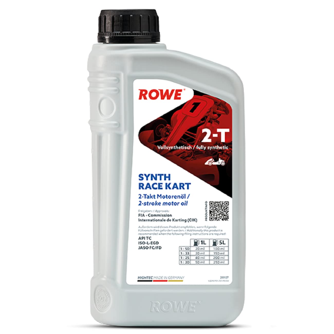 ROWE Hightec Synt. RACE KART 2 Stroke Engine Oil - 1 Litre