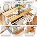 MCALK Orange Chair Covers Set of 4 and Table Runner,Stretch Brown Chair Slipcovers for Kitchen,Washable Removable Chair Protector Modern Chair Covers for Dining Room