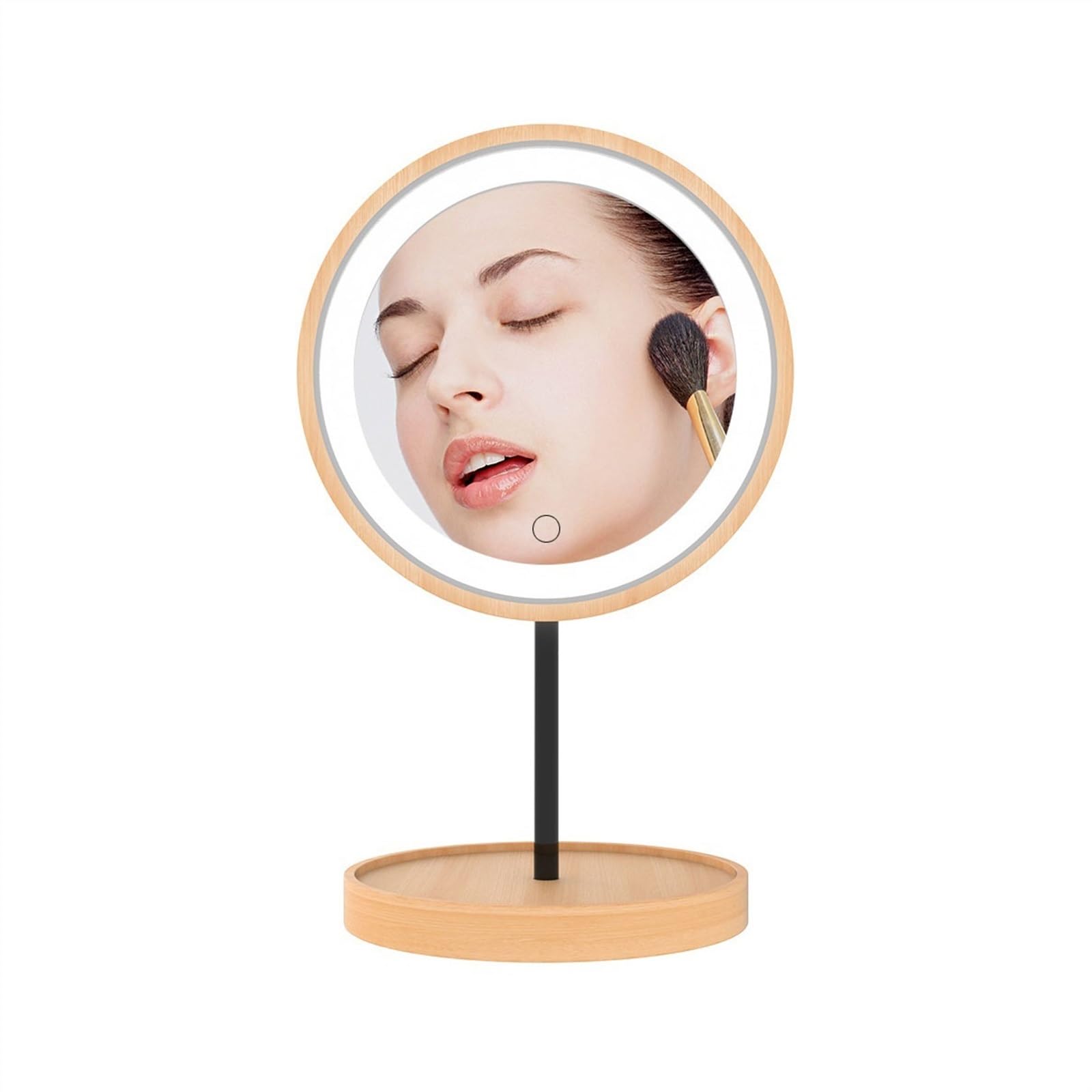 GHJrtHFJ Desk mirror, Desktop with Light Fill Beauty Mirror Portable Dressing Tabletop Cosmetic