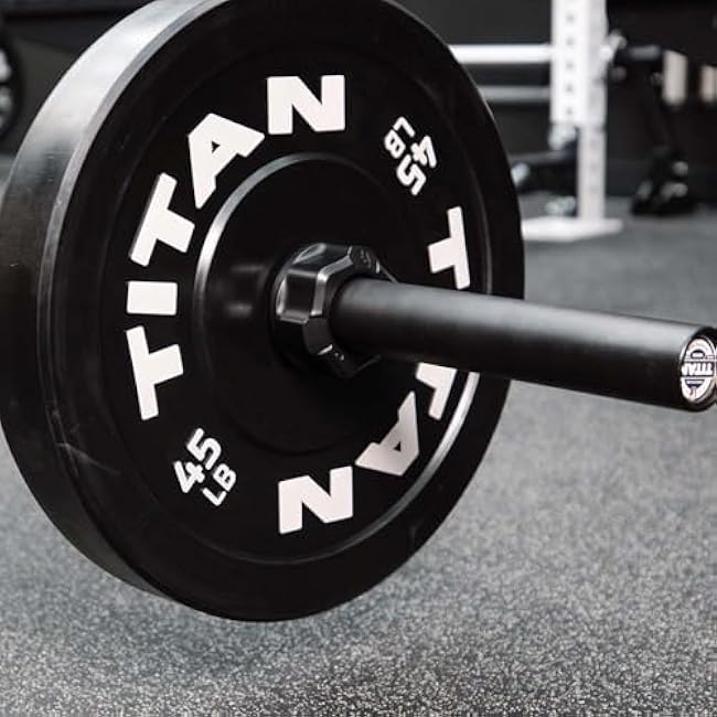 Titan Fitness TwistLock Molded Barbell Collar Set, 59.5mm-51.5mm Sleeve Diameter, Quick Release Olympic Barbell Clamps, Pair of Magnetic Molded Weight Clips with Contoured Easy-Grip Design