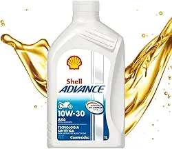 Shell Advance 4T AX6 10W-30 — Óleo Lubrificante para Moto 4 Tempos 1 L | API SL/JASO MA2 | Desempenho e Proteção do Motor