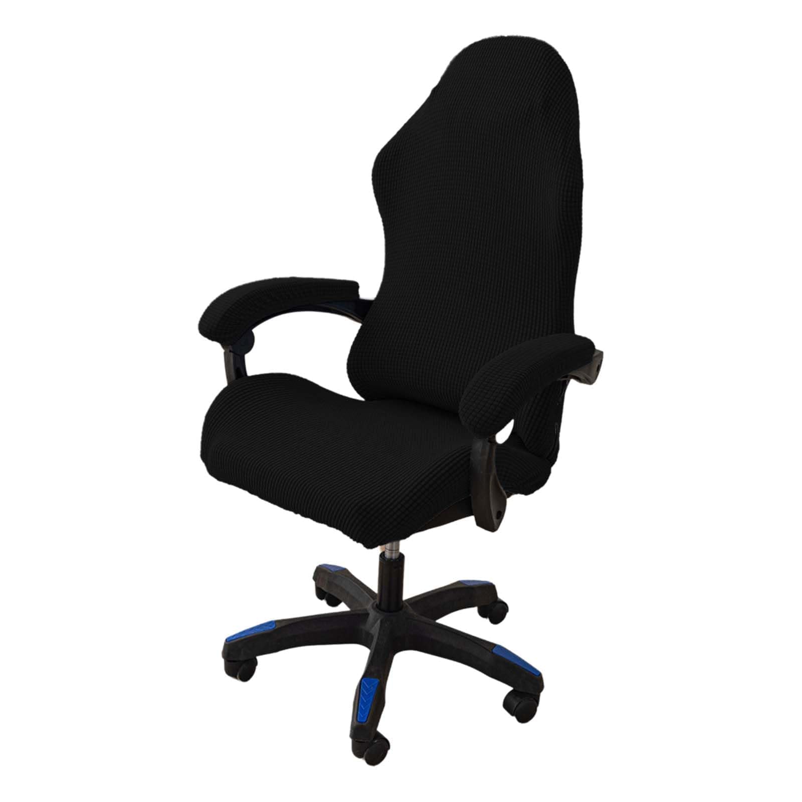 4 pezzi RivestimentoperSediadaGioco,Coprisedie da Ufficio,coprisedia da gioco,Copertura per Sedia da Gaming,con cerniera,adatto per sedie da gioco,sedie da computer,sedie girevoli (nero)