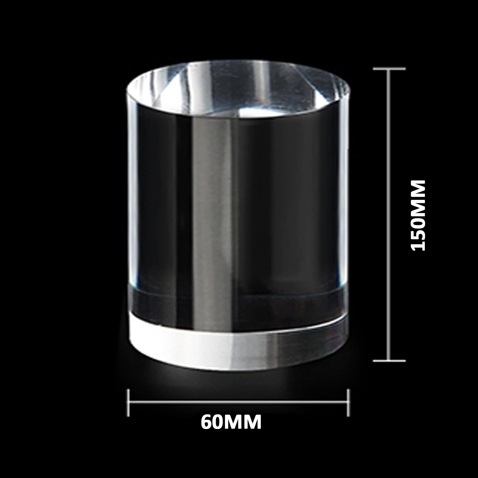 Bastoncini tondi in acrilico trasparente, bastoncini in acrilico, diametro 60 mm, blocchi espositivi in ​​acrilico solido trasparente, bastoncini cilindrici in acrilico, base for espositori di gioiell