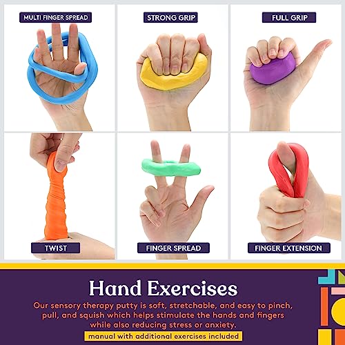 Special Supplies Physical Hand Therapy Putty Kit, Finger Exercisers, Hand Strengtheners, 15 Set Grip Strength,Dexterity, Mobility,Injury Stress Relief - Image 7