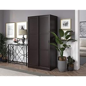 Palace Imports 100 Solid Wood 2 Sliding Door Wardrobe Armoire Java 3575 w x 72 h x 225 d