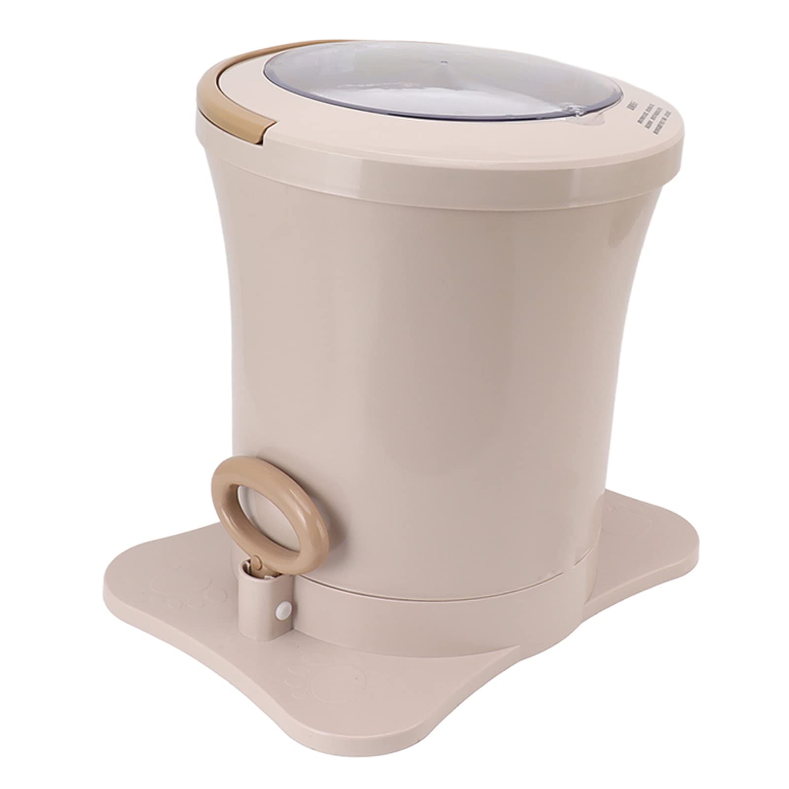 Cocoarm Machine de Déshydratation Manuelle ABS PP Déshydrateur Manuel de Vêtements 2500 Tr/min avec Base à Ventouse à Panier Amovible pour Dortoir, Voyage, Appartement, Petite Buanderie (Abricot)