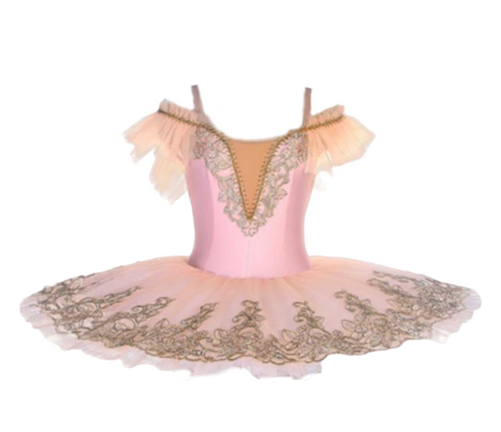 Vestido Tutú de Ballet para Niña Vestido Tutú para Niñas Disfraz de Bailarina para Fiestas Competiciones Entrenamientos Y Actuaciones(150Cm)