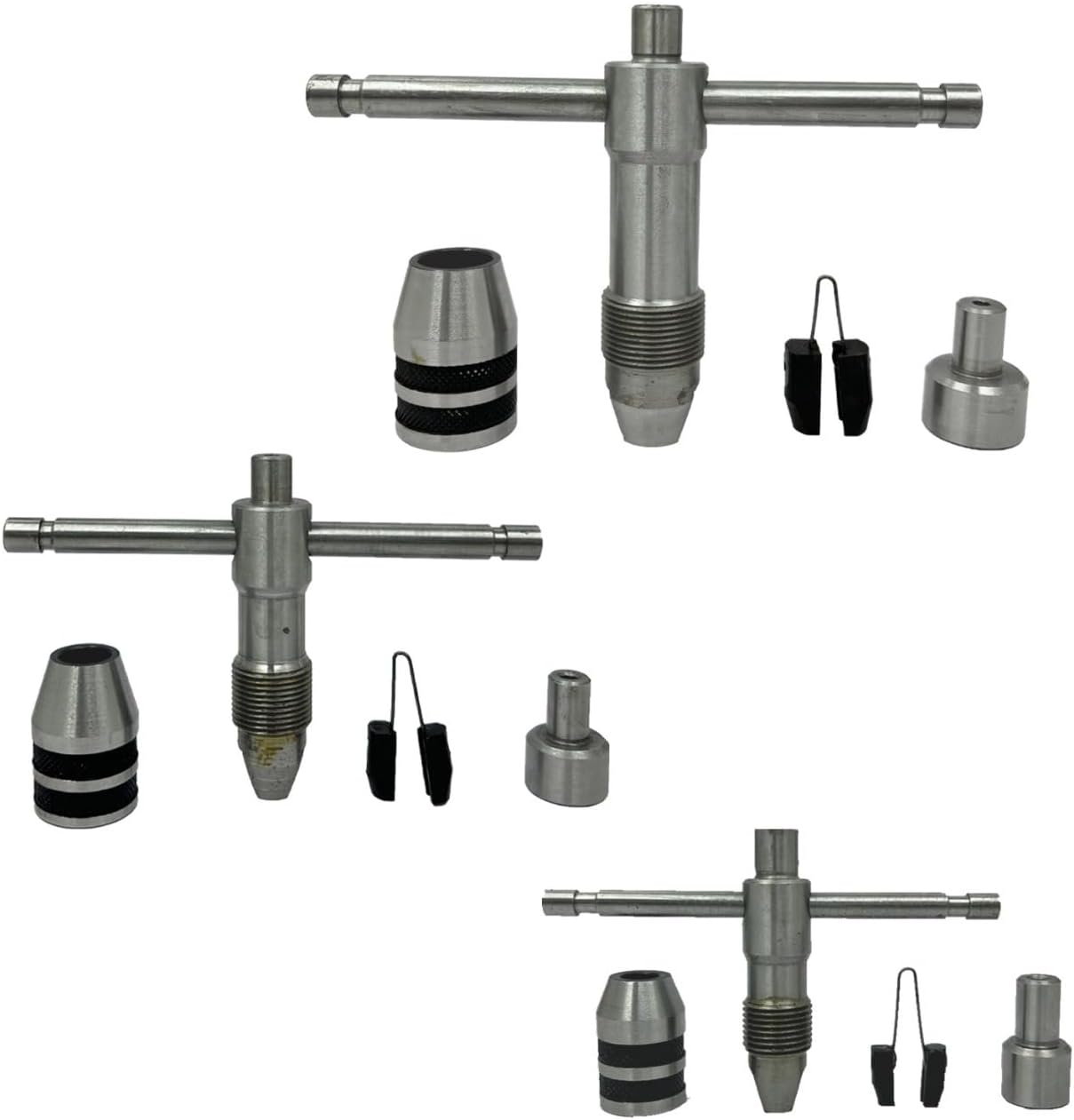 ASSORTS 3-Piece Precision Tap Wrench Set with Rotating Cap - Innovative Design for Enhanced Runout Accuracy