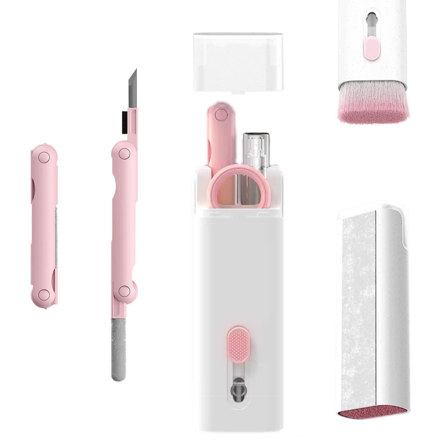 7-in-1 Multi-Function Laptop Cleaning Kit | Keyboard Cleaning Brush with Screen Cleaner, Earphone Cleaning Pen, Keycap Puller & Spray Bottle | Gadget Cleaning Kit | Pack of 1-image-6