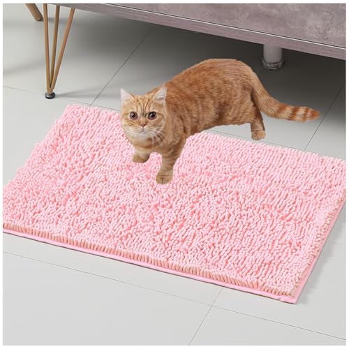 猫トイレマット 砂飛び散り防止 60x150cm, 猫砂 飛び散り防止マット 猫の足にぴったりの柔らかさ 猫 マット ネコ砂 マット 高耐久 再利用可能 四季適用 猫 トイレ マット