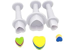 Heart Shaped Fondant Plunger Cutter Molds