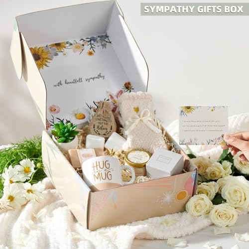Sympathy Gift Baskets Bereavement Gifts Ideas Care Package for Women Miscarriage Gifts for Mothers Condolences Basket for Loss Grief Sympathy for Loss of Loved One Father