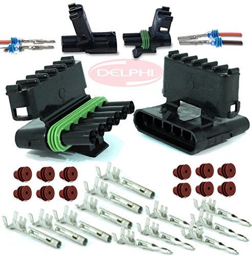 Delphi Packard (6 Circuits) Weatherpack, Waterproof, Terminal Kit 18-20 GA