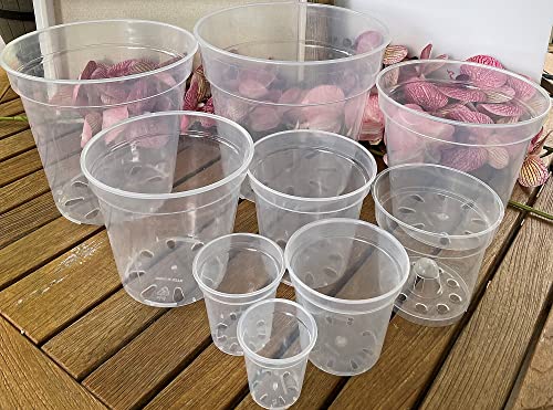 Clear Pots Clear Plastic Pot - Virtually Clear 4 Inch Pot - Quantity 5 #TOP2
