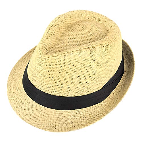 Westend Unisex Short Brim Fedora - Hats For Men & Women + Panama Hats & Straw Hats Honey Gold #TOP9