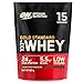 Price comparison product image Optimum Nutrition Gold Standard 100% Whey Muscle Building and Recovery Protein Powder With Naturally Occurring Glutamine and BCAA Amino Acids, Double Rich Chocolate Flavour, 15 Servings, 465 g