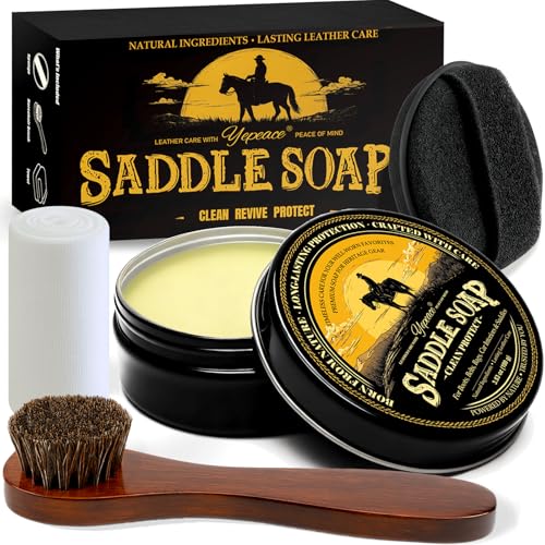 yepeace Saddle Soap 4PC Leather Care Kit –...