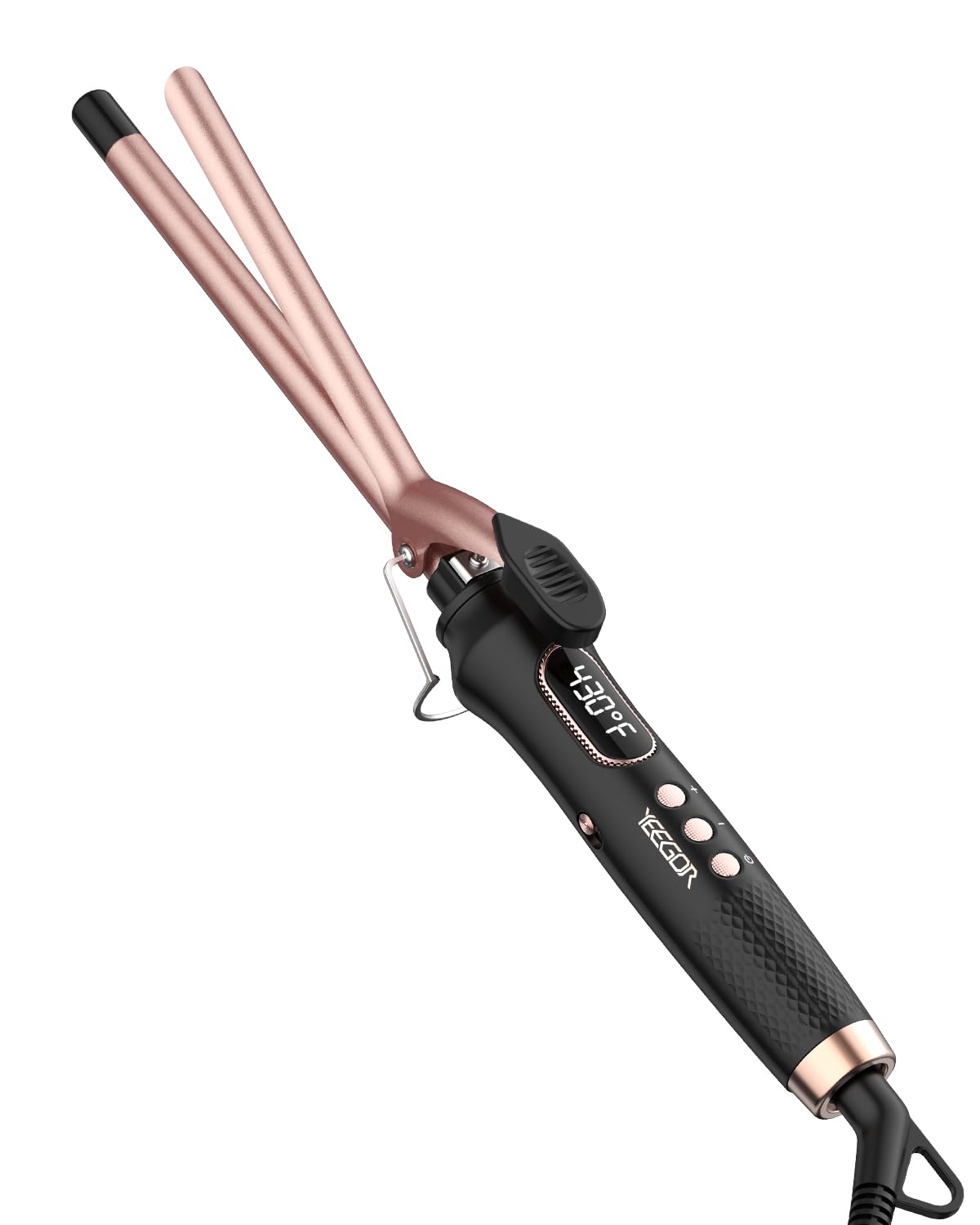 YEEGOR 1/2 inch Thin Curling Iron,Extra Long Barrel Culing Wand,100-240V Dual Voltage Small Hair Curler for Tight Curls,12 Temps