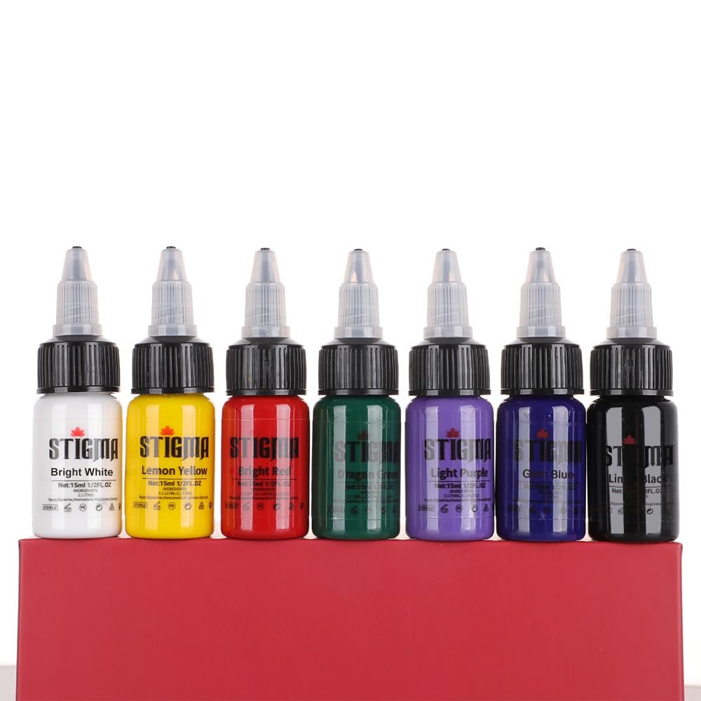 STIGMA Professional Tattoo Ink Color Set 7 Colors