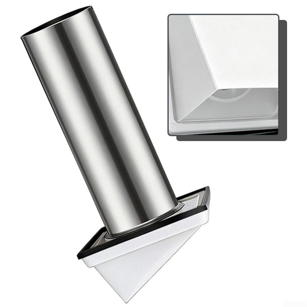 Griglia di ventilazione in acciaio inox, 280 x 190 mm, con rete anti-insetti, resistente alle intemperie, per asciugatrice e scarico del bagno (diametro 150 cm, lunghezza 200 cm, con guarnizione)