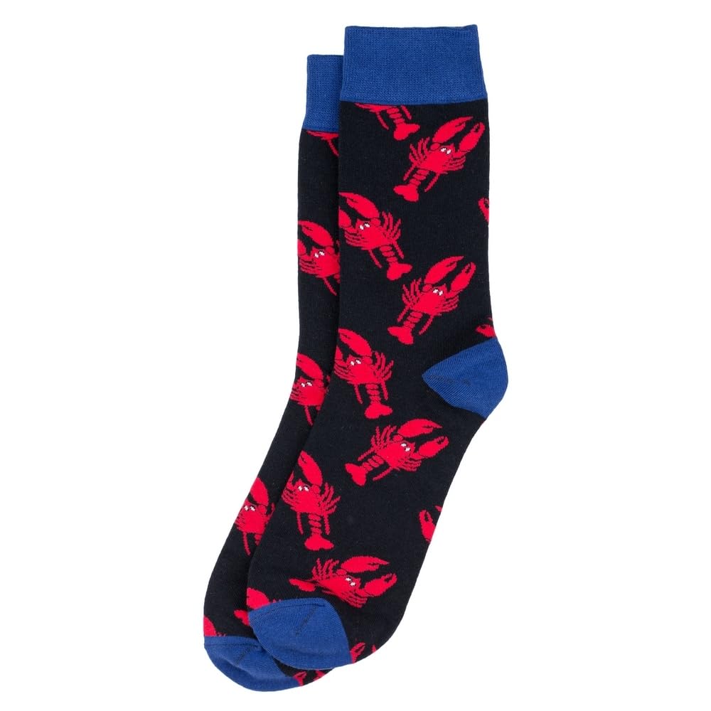 Joe Cool Unisex Black Socks Lobster Made With Cotton & Spandex