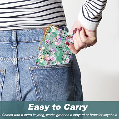 Image of Nipichsha Credit Card Holder, Small RFID Card Wallet for Women, Slim Leather Card Holder Wallet, Plum Flower, Small, Slim, Fashions
