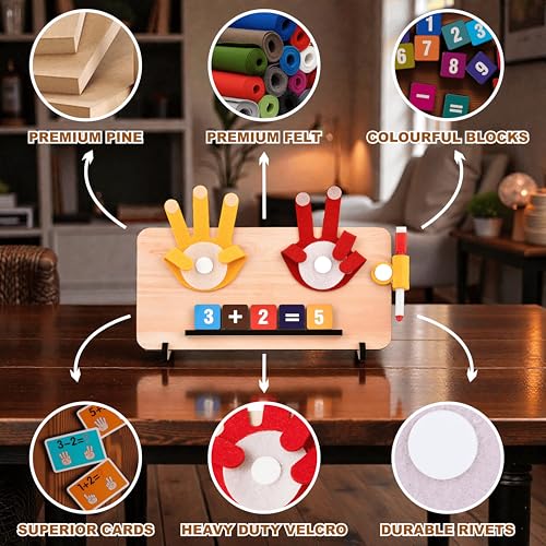 Image of Educational Math Learning & Activity Toys for Kids 3-5 | Early Cognitive Development Montessori Toy for 3, 4 | Number Counting for Toddlers 3, 4 | Birthday Gift for 3, 4, 5 Year Old Boys & Girls