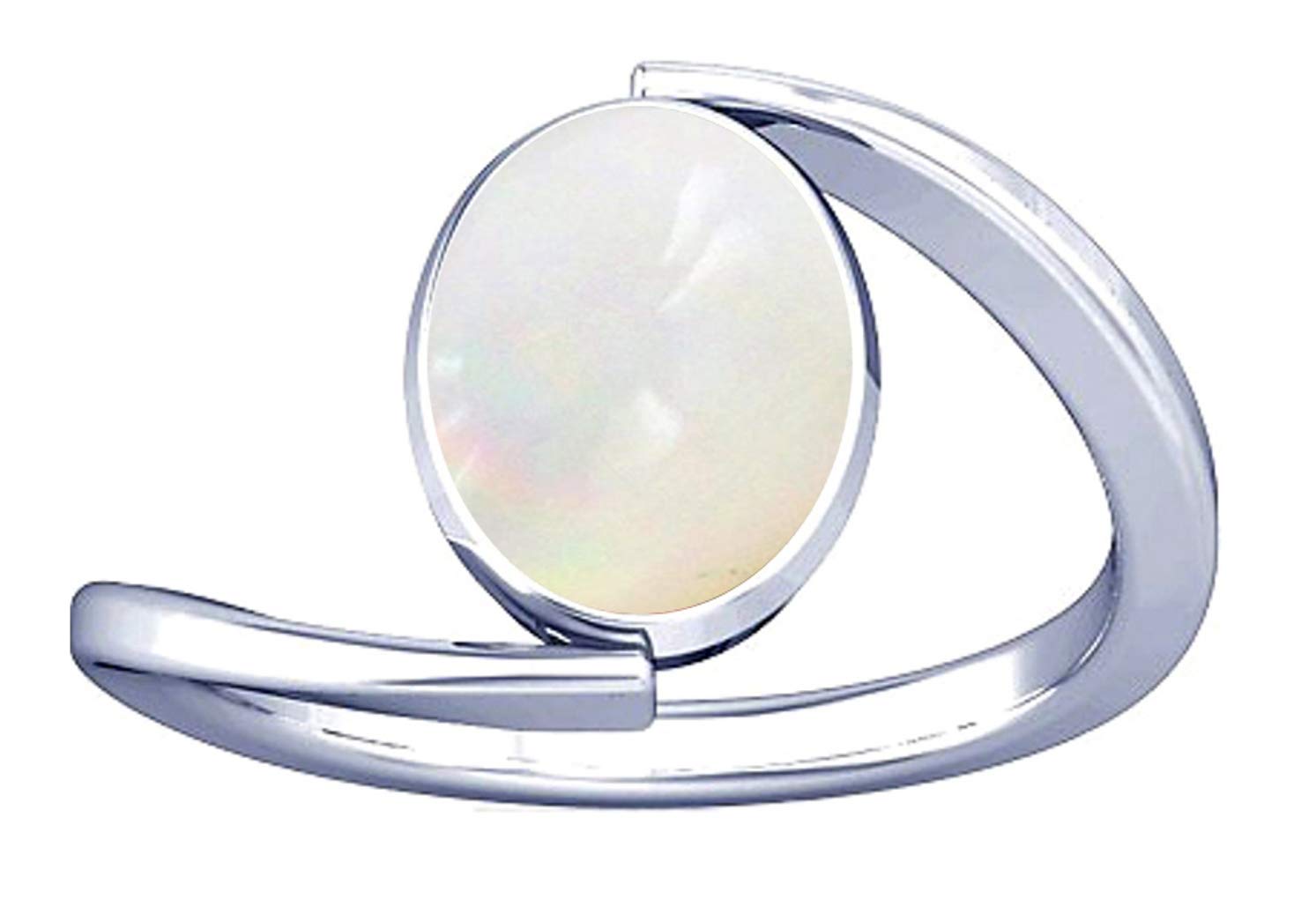 Divya Shakti 7.25-7.50 Ratti Opal White Opal Gemstone Silver Ring for Women (B08X6BWRW3) Amazon Price History, Amazon Price Tracker