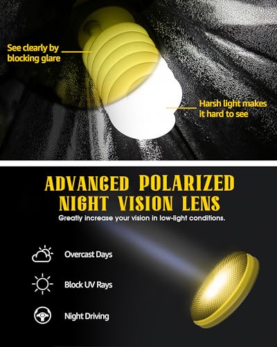 FIMILU Polarized Night Vision Glasses for Men Women, Trendy Yellow Lens Glasses for Night Driving, UV400 Protection4