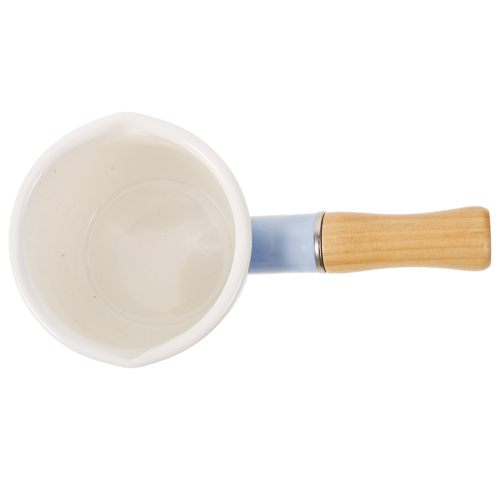TIDTALEO Pentola per Latte Smaltata da 10 Cm Manico Allungato, Mini Casseruola Multifunzione per Cottura di Salse e Alimenti, Pentola Domestica per Riscaldamento Uniforme e Uso