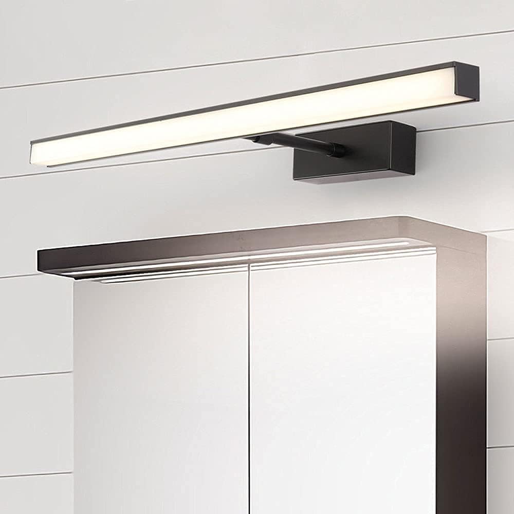 Lampada da Parete Regolabile per Specchio da Bagno Nero - Moderna Lampada a Sospensione per Bagno, Ideale per l'arredamento della casa e per un'illuminazione Elegante