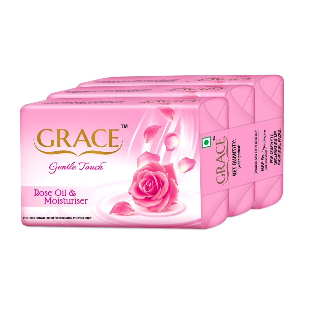 Generic Gentle Touch Beauty Soap Rose Oil & Moisturiser: 3x150 gms-image-20