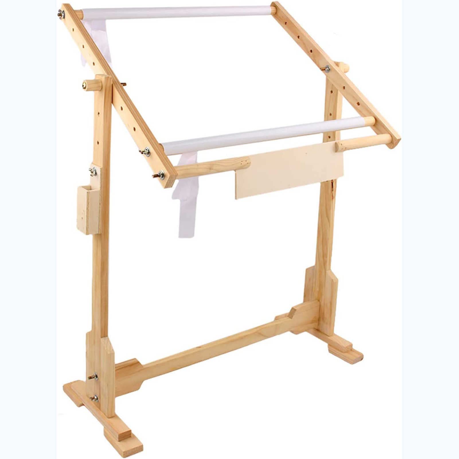 Support réglable en bois pour point de croix avec rotation à 360 ° pour projets d'aiguille, de broderie et de tapisserie