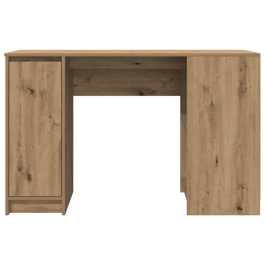 Schreibtisch Artisan-Eiche aus Holzwerkstoff 120x42x76 cm mit Stauraum und Schublade, ergonomisch für Homeoffice, Arbeitszimmer, Gaming und PC, platzsparend für Jugend und Schüler