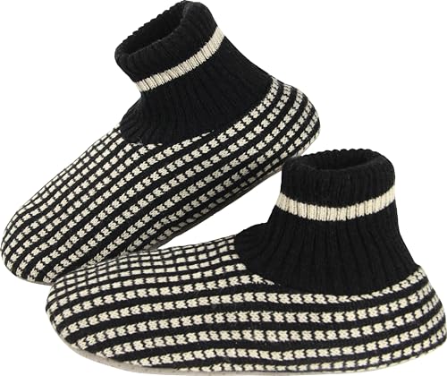 BenSorts Men Fuzzy Slipper Socks with Grippers Non Slip Indoor