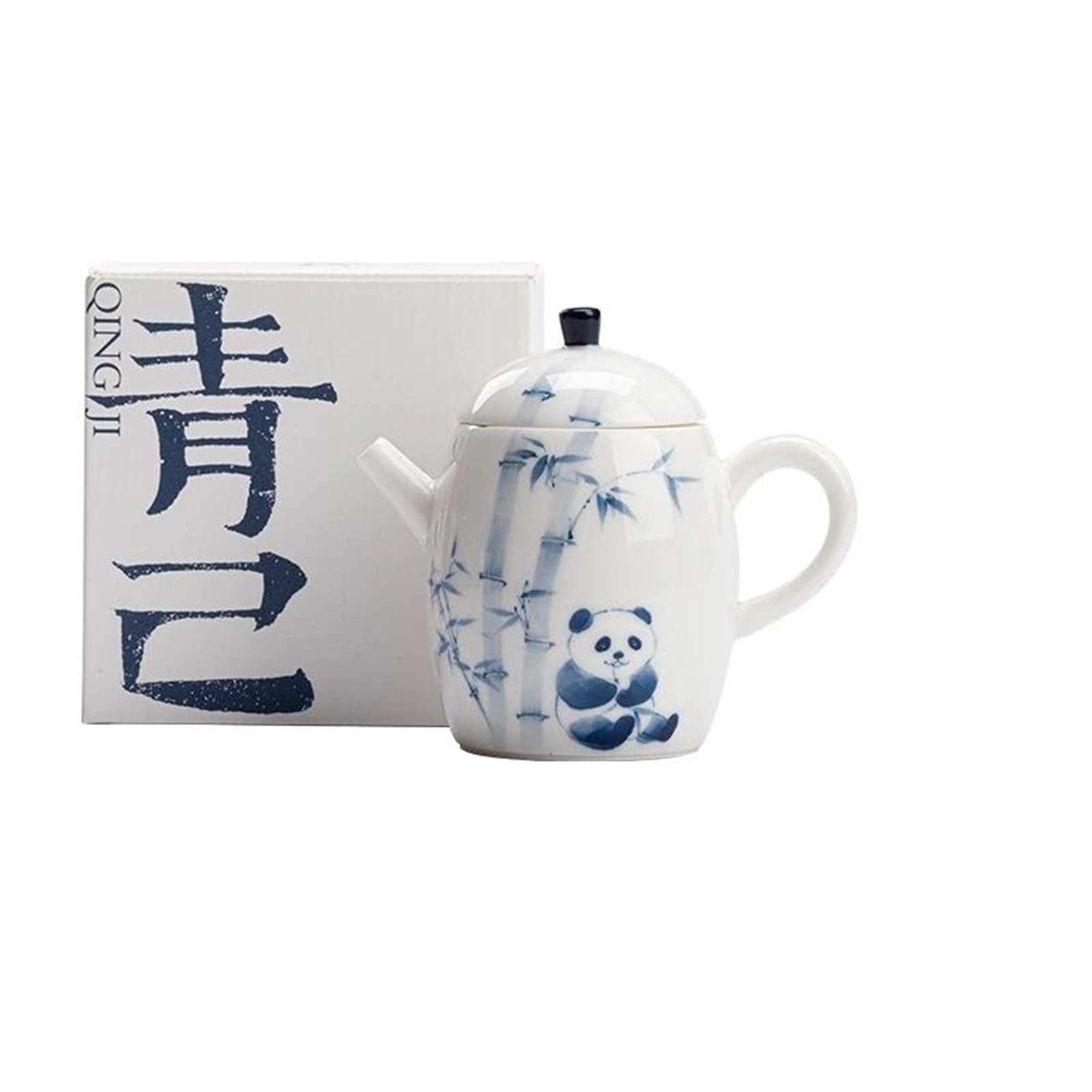 Zestaw do popołudniowej herbaty Zestaw do popołudniowej herbaty Mleko Oolong Herbata Guan Yin Jaśmin Typ naczyń do herbaty Chiński ceramiczny czajnik Malowany ręcznie Panda Bambusowy czajniczek Zestaw