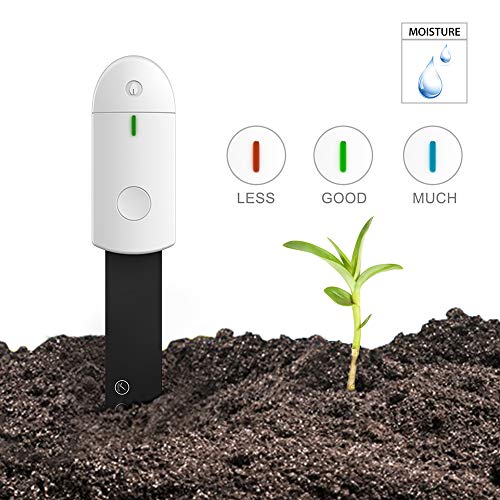 Elekin Soil Moisture Meter Instant Detection, Soil Test Kits Hygrometer Soil Water Monitor for Garden, Flowers Plants Indoor(White)