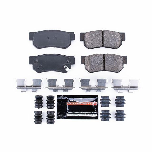Image of PowerStop Rear Brake Pads for Hyundai Azera 2006-09 |Elantra 2007-10 |Santa Fe 2001-06 |Sonata 1999-08 |Tucson 2005-09 - Z23 Carbon-Fiber Ceramic Brake Pads with Installation Hardware, Z23-813