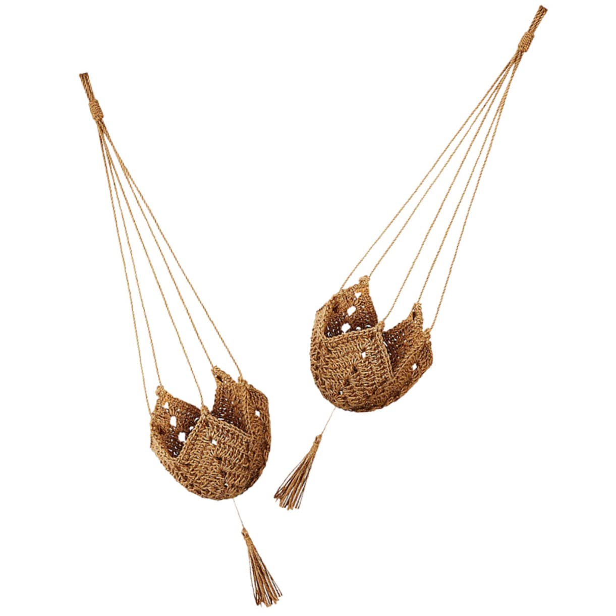 Yardwe 3 Set Di Portavasi Da Giardino in Macramè Decorazione Rustica Fioriera Sospesa Multiuso Per La Decorazione Della Casa 2 Pezzi * 3