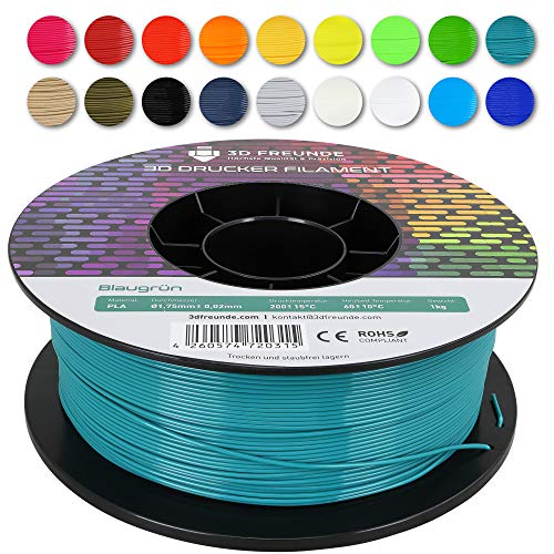 3D FREUNDE Premium PLA Filament 1.75mm, 1kg | EU-Made | Optimized for 3D Printers | Enhanced Strength | Biodegradable | 