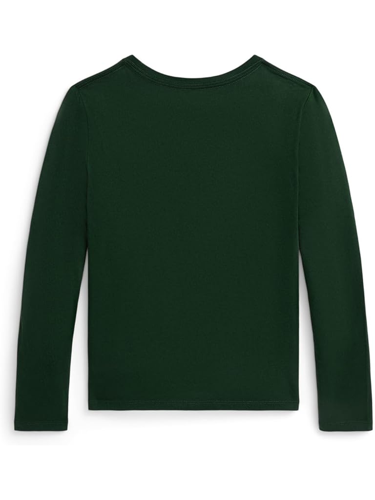 Black Polo Ralph Lauren Polo Bear Cotton Long Sleeve Tee (Big Kid)