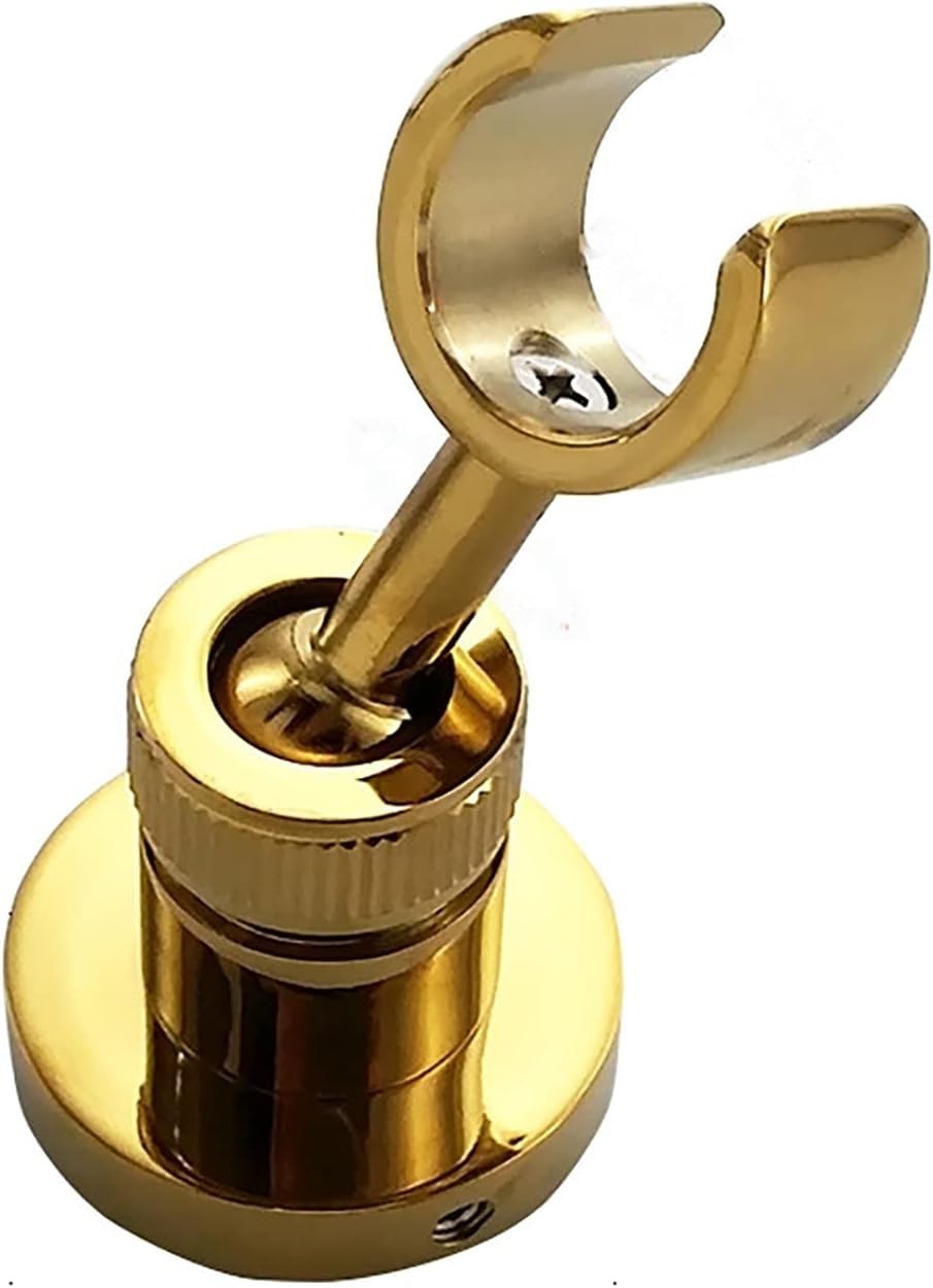 Xlandalyuefa Gold Adjustable Shower Head Holder Wall Mounted All Brass Handheld Wand Bracket Sprayer(Gold)