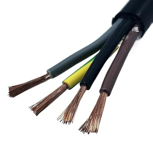 GDHKDDFL Cable de Cobre de 1 Metro, 2/3/4/5 núcleos, 0,75/1,0/1,5/2,5/4/6 mm, Conductor de PVC, con Revestimiento Suave, for alimentación.(17AWG 1.0MM,5 Cores)
