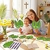 80UncleKimby 36 Sets Palm Sunday Religious Craft Kit - DIY Leaves with Sticks for Easter Christian Holy Week Activity Decorations #5
