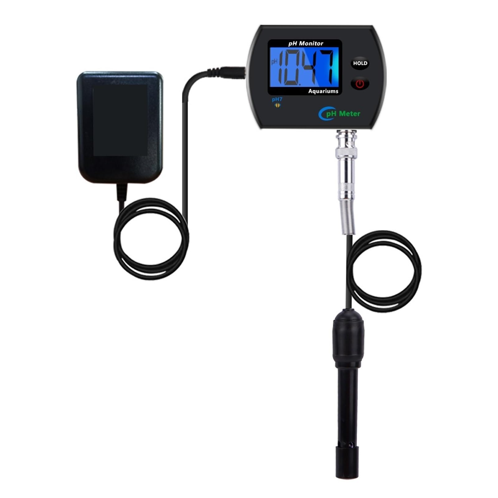 Tester dell'Acqua, Monitor PH Online da 2 Pezzi Montato a Parete, Tester di acidità in Tempo Reale for acquari e acquacoltura