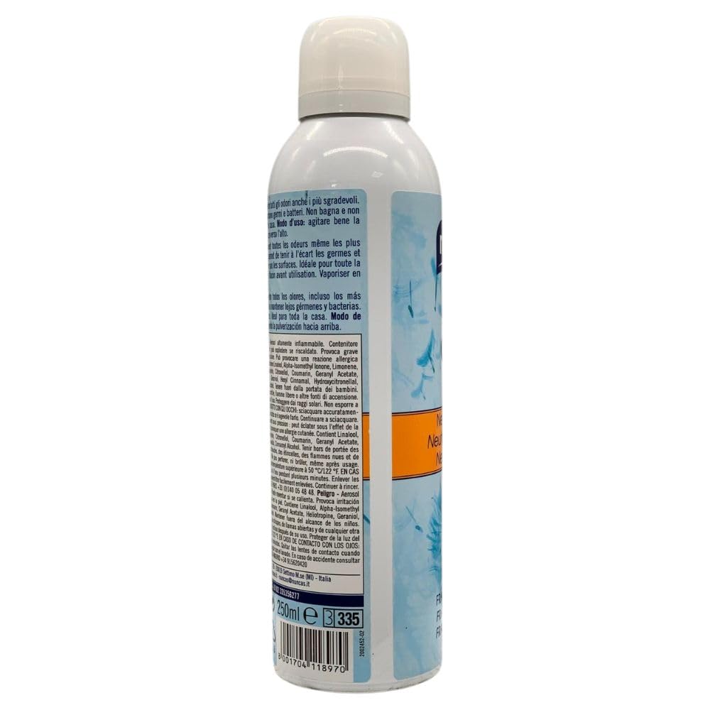 Neutralizza Odori Spray 250ml, Disponibile in Varie Profumazioni (4 Unità, Soffio di Cielo)