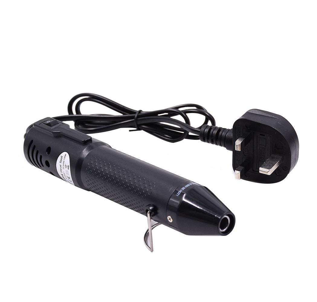 mofa Embossing Heat Pen,Mini Heat Gun,Hot Air Pen Tools Shrink Pen with Stand for DIY Embossing and Drying Paint Multi-Purpose Electric Heating Nozzle 150W 230V (Black)